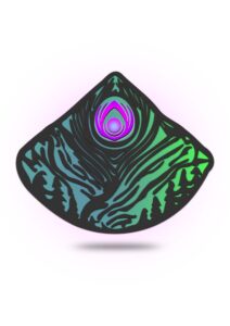 Logo de Auralis con un diseño artístico en tonos verdes y morados, rodeado por un halo místico.